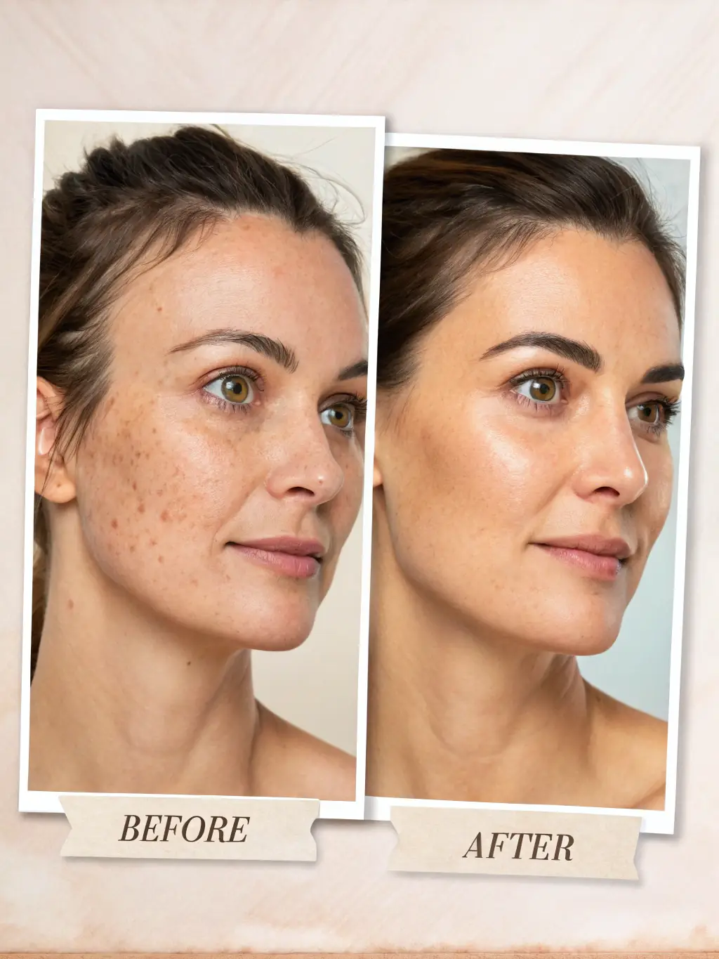 Before-and-after photo showcasing the visible results of a skin rejuvenation treatment at Uniskin Blackeath. The image highlights the effectiveness of the salon's services.